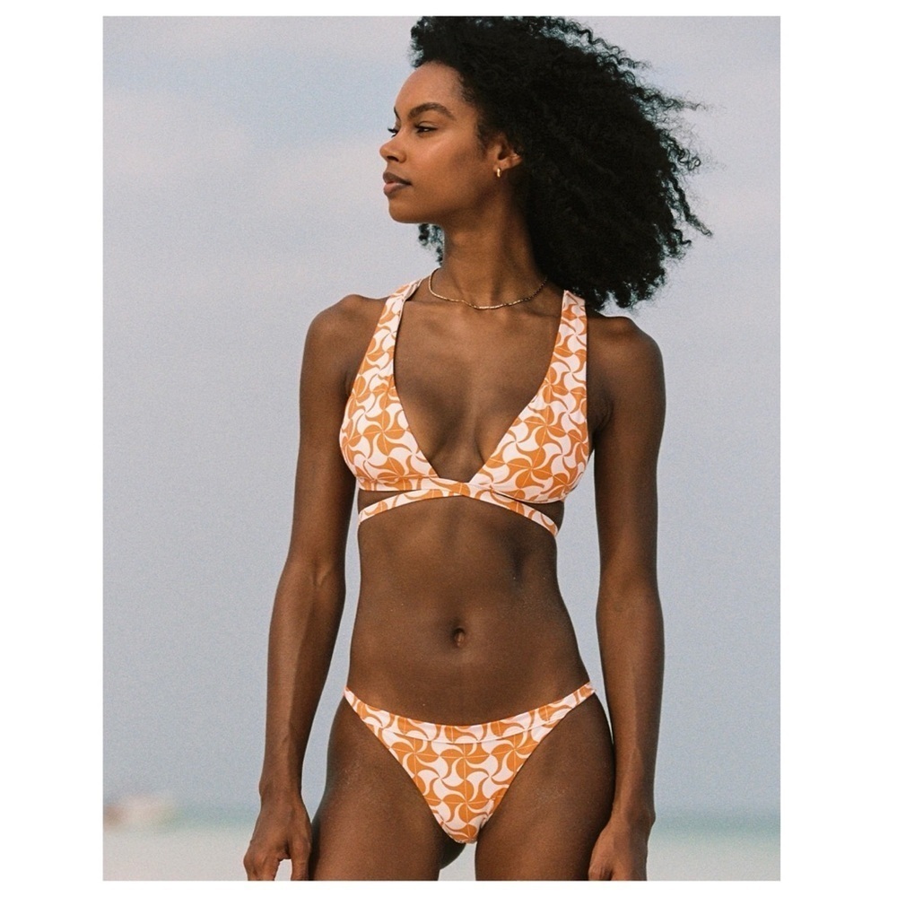 L*Space | 2 Piece Bikini Avery Wrap Top & Camden Bitsy Bottom Tesselation | S